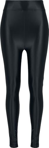 Urban Classics Damen Ladies Highwaist Shiny Metalic Leggings Hose, Schwarz, M