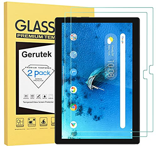 Gerutek [2 Stück Schutzfolie Lenovo Tab M10 (TB-X605F/TB-X605L), M10 HD 1st Gen (TB-X505F/TB-X505L) 10.1 Zoll 2019, Hülle-Freundllich Anti-Kratzen, Anti-Bläschen Displayfolie Schutzglas Displayschutz