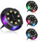 4 x 12 LED RGB Solarleuchten für außen COLORLAM Solarlicht Gartenleucht Bodenleuchten IP65 Wasserdicht Solarlampen Solar vergrabene Lampe 10 Stunden, keine Kabel,für Rasen,Terrasse, Hof,Schritte