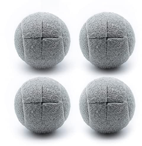 Magicorange 4 vorgeschnittene Tennisbälle für Möbelbeine und Bodenschutz, strapazierfähig, langlebige Filz-Pads (grau)