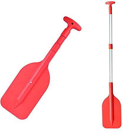 Pala de kayak, Pala telescópica, Remo plegable, Pala de barco de rafting portátil retráctil, Pala de barco de plástico telescópica, Zapatillas de agua de kayak al aire libre, Accesorios de barco de