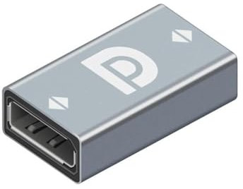 QIANRENON 8K DP Coupleur Adaptateur Displayport DP 1.4 Femelle à DP 1.4 Femelle connecteur 3D 8K@60Hz HDR, pour HDTV Roku Stick PC Moniteur Ordinateur Portable,Aluminium, Gris
