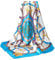 GLORIS Seidenschal Damen 90x90cm Hellblau Elegante Seidentuch Haare Seidentuch Damen Halstuch Damen Elegant Satintuch Halstuch Seide Bandana Tuch Kopftücher Damen Ansatz Scarf