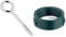 Merriway BH04760 (50 Pcs) Screw-In Vine Eye, 75mm (3 inch) Zinc Plated Steel - Pack of 50 Pieces & BH05777 Plastic Coated Garden Wire, 2.0 mm Diameter x 20 Metre (65 Foot), Green