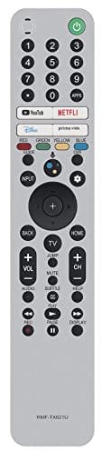 RMF-TX621U Replace Voice Search Remote Control fit for Sony Bravia OLED TV XR-55A90J XR-65A90J XR-75Z9J XR-83A90J XR-85Z9J XR-65A80J XR-77A80J KD-43X80J KD-55X80J KD-50X80J XR-55A9XJ XR-65A9 J Series