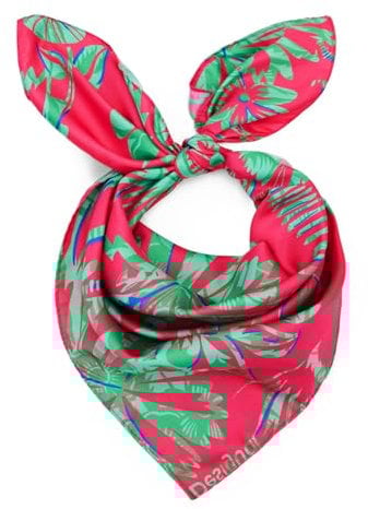 Desigual Neon Flowers Foulard Red