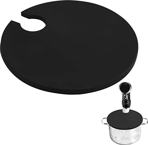 Sous and Vide Lid Cooking Sous and Vide Cooker Fits Up to 10.5 Pot, Prevent Water Evaporation and Retain Flavor for Stock (Black)