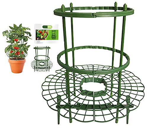 Pflanzenstützen, 2 Stück, 30,5 x 14 cm, Pflanzenstütze, Kunststoff, Gartenpflanzenpfähle, halbrund, Pflanzenstützring, Käfig für Pfingstrosen, Monstera, Hortensien, Rosen, Sedum, Gemüse, Tomaten