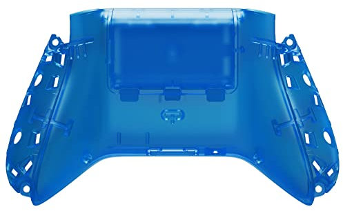 eXtremeRate Cover Posteriore Ricambio per Xbox Series X S Controller,Custodia Copertura Coperchio di Batteria Scocca Shell per Xbox Series X/S Joystick Model 1914-Trasparente Blu