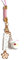 Wudaizhi Telefon Charme, Süßer Kaninchen Kirschblüten -Handy -handygurt Charme Telefon Lanyard Lucky Charm Anhänger Für Schlüsselbundhandtaschendekoration