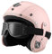 EBAYIN Casco Vintage retrò Scooter Casco Jet ciclomotore Casco Mezzo Casco in Pelle 3/4 con Visiera Casco Aperto per Uomo e Donna Certificazione DOT ECE,G-L=(59~60cm)