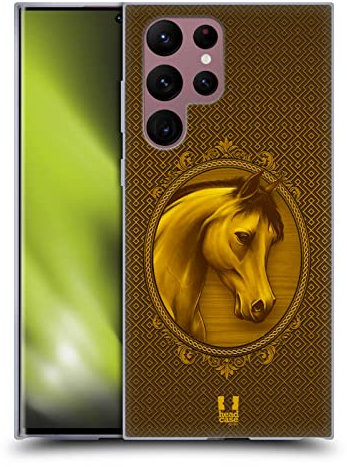 Head Case Designs Adelig Jahr des Pferdes Soft Gel Handyhülle Hülle kompatibel mit Samsung Galaxy S22 Ultra 5G