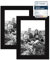 CABBEL Doppelpack (2er Set) Bilderrahmen 15x21 cm, Schwarz, stabiles MDF-Holz Rahmen, bruchsicherem Plexi-Glas, zum Aufhängen & Aufstellen, ideal für Fotos/Bilder/Collage