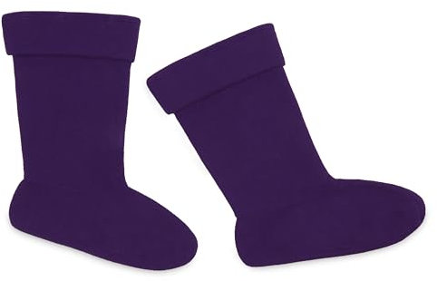 CityComfort Calze Termiche Donna - Calze Invernali Donna per Stivali in Gomma 36-41 - Calzini Riscaldanti in Caldissimo Pile per Escursionismo Trekking (Viola, 40/41 EU)