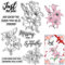 CRASPIRE Blühende Lilienblumen, Klare Stempel, Wörter, Transparente Gummistempel, Silikonsiegel, Stempel, Tagebuch, DIY, Sammelalbum, Fotoalbum, Dekoration, Handgefertigtes Handwerk, Notizbuch, Film