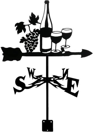 Wetterhahn - Wetterhahn Fürs Dach - Wetterfahnen, Wetterfahnen-Messwerkzeuge, Wetterhahn, Windrichtungsanzeiger aus Edelstahl für Gärten im Freien, Häuser, Terrassen, Rasenflächen ( Color : D , Size :