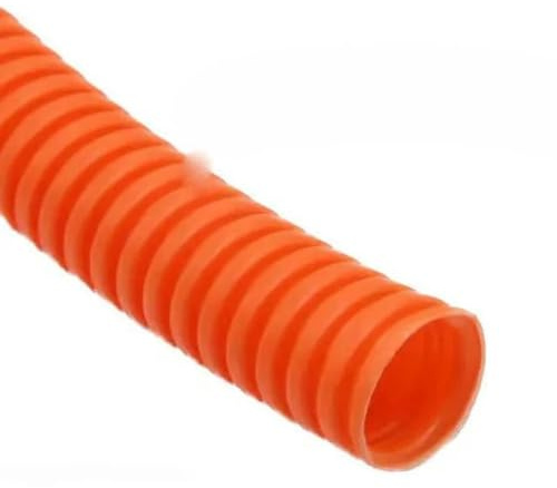 1/3/6M Farbisolierter Wellrohr-Drahtschlauch-Einfädelschlauch Kunststoffrohr Auto-Auto-Kabelbaumgehäuse Schutzhülle-Orange Verschluss-OD 15mm-6Meter