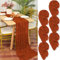 Lot de 6 Chemins de Table en étamine en Terre Cuite, 90 x 300cm en Tissu de Gaze Rustique,Terre Cuite décoration de Table de Mariage Nappe pour fête de Douche Nuptiale décorations de Table