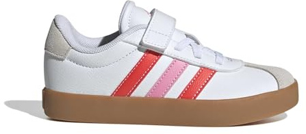 Adidas Unisex Kinder VL Court Shoes, FTWR White/Bright red/Bliss pink, 31 1/2 EU