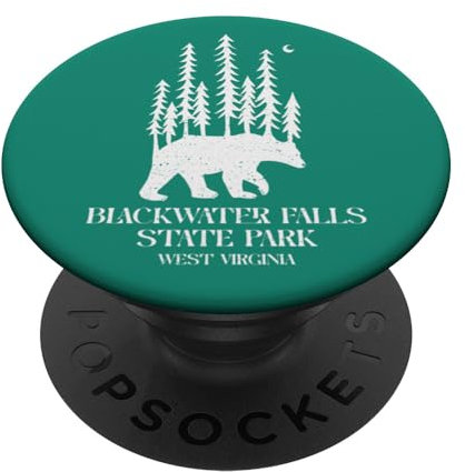 Pinien auf einem Bären Vintage Blackwater Falls West Virginia PopSockets mit austauschbarem PopGrip