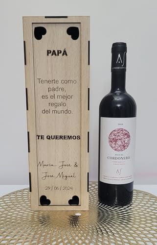 Regalo detalle Caja de vino personalizada regalo boda padres, testigos, hermanos