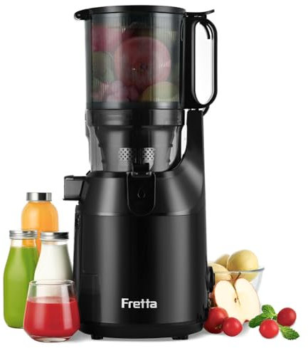 Estrattore Frutta e Verdura,Fretta Estrattore di succo con apertura di 135mm,Capacità 1,8L Adatta a Frutta e Verdure,Facile pulito,Senza BPA