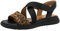 Tamaris Femme Comfort Damen Flache Sandale Plate, Black Leo, 40 EU
