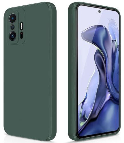GiiYoon Hülle Kompatibel mit Xiaomi 11T /11T Pro, Hochwertiges Liquid Silicone Case, Rundumschutz Handyhülle, Kratzfestes Weiches Mikrofaserfutter- grün