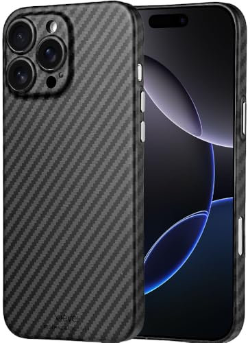X-level for iPhone 16 Pro Max Case, Ultra Thin and Light Carbon Fiber Texture Printing Phone Case Slim Anti-Scratch Cover Compatible with iPhone 16 Pro Max - Black
