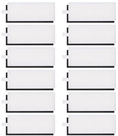 Neutop Ersatz-HEPA-Filter, kompatibel mit Ecovacs Deebot OZMO U2, U2 Pro, DGN22, Roboter-Staubsauger-Teile-Zubehör, 12 Stück