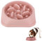 Gamelle Anti Glouton Chien,Gamelle Anti Glouton Chat et Chien,Favorise Digestion Lente,pour Petits/Moyens/Grands Animaux de Compagnie（Rose）