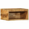 Gecheer Meuble TV Mural 40x30x19 cm Bois Massif de manguier Brut, TV Suspendu avec Compartiment, Meuble TV Muraux Flottant de Télévision pour Salon, Chambre
