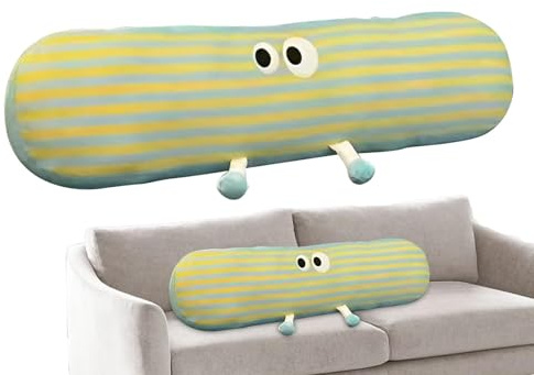 Genérico Almohada De Cuerpo,Almohada De Cuerpo Completo | Linda Almohada para abrazar a Rayas de 35,43 Pulgadas,Almohadas Suaves y cómodas para, cojín Lumbar Decorativo con Funda extraíble