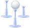 BOXOB 2 Stück Verstellbare Golf Tees, Golf Simulator Tees für Driving Range Matte Flightpatch Ballstift Übungszubehör für Männliche Golfer