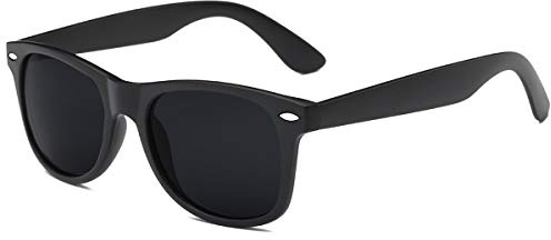 wearPro Sonnenbrillen Herren Damen Rechteckige Polarisiert Eckig Classic Sunglasses für Fahren und Angeln-Ruhiges Schwarz