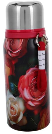 CTIRCHIU Edelstahl Wasserflasche Mit Vakuumisolierung Für Tee Und Kaffee Tragbarer Becher Für Büro Freizeit Und Reisen Langlebig Und Leicht Zu Reinigen