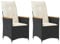 ChicAbode Gartensessel mit Kissen 2 STK. Verstellbar Schwarz Poly Rattan Verstellbar Gartenstuhl mit Stahlrahmen, Loungesessel für Außenbereich