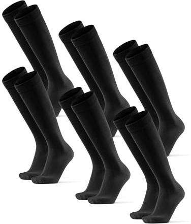 DANISH ENDURANCE Bambus Kniestrümpfe, Atmungsaktiv, 3 & 6 Paar | Lange Bambus Socken, Weich & Geruchshemmend mit Komfortbund, für Alltag & Büro, Unisex