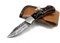 Generico Coltello Artigianale Da Caccia in Acciaio Damasco Manico Corno Coltello da Collezione, Coltello Tascabile, Con Fodero