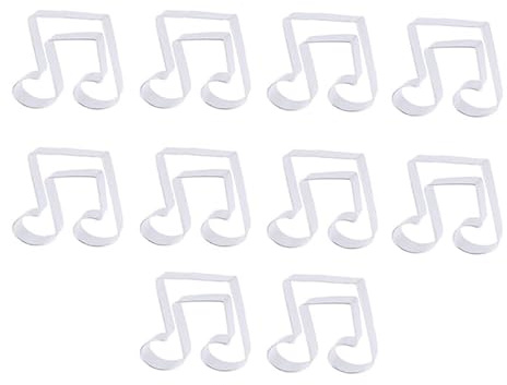STOBAZA Ausstecher Musiknoten Aus Edelstahl 10-Teiliges Set 2.56 X 2.17 X 0.98 in Für Kekse Plätzchen Pralinen Und Kuchen Leicht Zu Reinigen Für Zuhause Und Konditoreien
