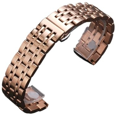 XTVKFWJAB Stainless Steel Wacth Strap Compatible With Tissot Compatible With Citizen For Armani Watch Band(Rose Gold,16mm)