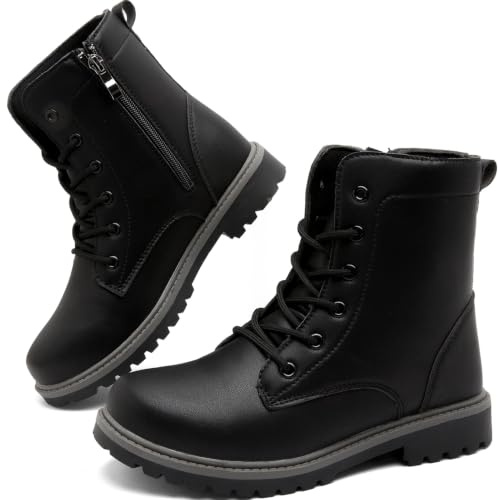 Lvptsh Women’s Ankle Boots Side Zipper Ladies Walking Booties Leather Chelsea Boots For Spring Autumn Winter Low Heel Casual Comfortable Short Booties