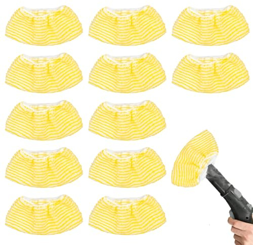 12-er Dampfreiniger Ersatzteile für Kärcher Mikrofaser Handdüse Überzugsset | für Kärcher EasyFix SC 1, SC 2, SC 3, SC 4, SC 5 Dampfreiniger Zubehör,Ersatzbezug Tücher für Handdampfreiniger