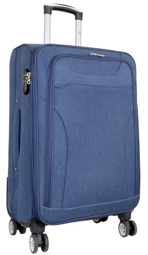 Monopol Mittlerer Weichgepäck-Koffer Cremona Trolley Größe M (Blau)