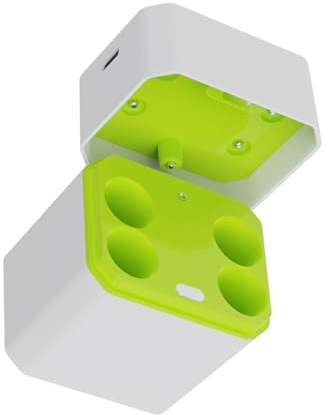 Whoasyst Efficiente caricabatterie 4 in 1 per 2A 3A Lithiums con protezioni da sovraccarico e porta USB C caricabatterie ricaricabili