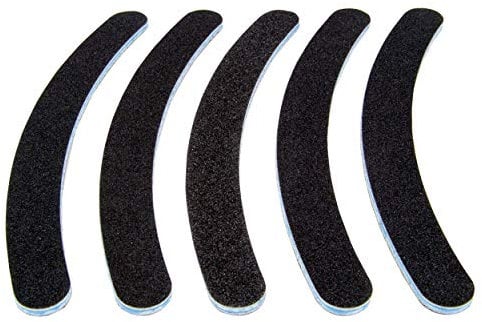 Profi Nagelfeilen 100 180 gebogen schwarz fein & grob, Nail File Set, 5er Pack