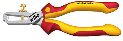 Wiha Z55016009 Wire Stripper Industrial Electric (36711) Pliers for Electricians, VDE Approved, Piece Tested, Stable and Robust, 160 mm