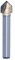 V Groove Router Bit 90 Degree Double Flute Chamfer and Bevel Bit Carbide Tipped Woodworking Tool Engraving Router Bit 3/8Dia x 1/4 Inch Shank