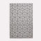 HOMESCAPES Luxury Large Outdoor Rugs for Garden Patio Waterproof 100% Recycled Plastic Mat Carpet 120 x 180cm Reversible White & Grey Geometric Rug Luna, Indoor/Outside & Portable, Seamless