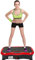 Fitness Platte Vibrationstrainer, für den Büro-Wohnzimmer, Multi-Funktions mit Bluetooth und USB,Vibrationsplatte Body-Shaper der Eignungs-Ausrüstung (Schwarz+Rot)